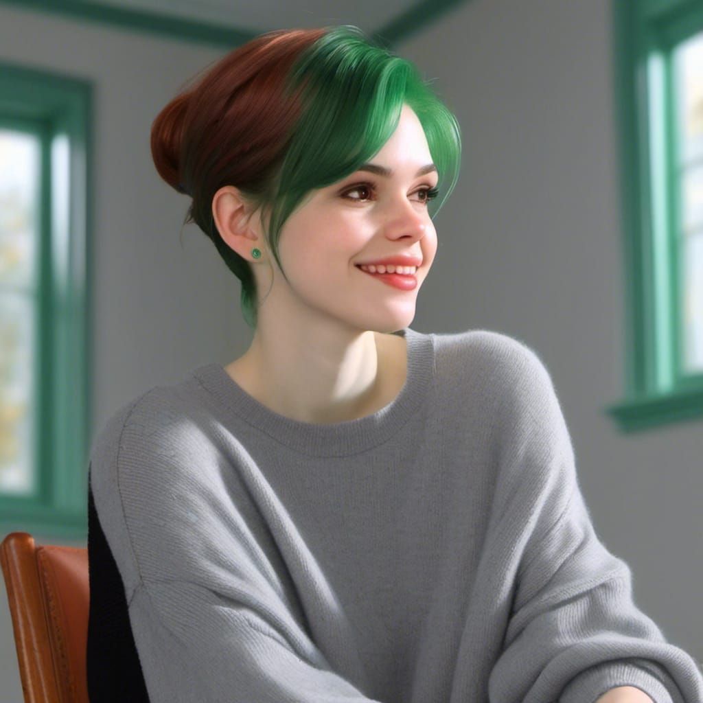 4d art, head and shoulders portrait of <lora:Sapho:1.0> sitt...