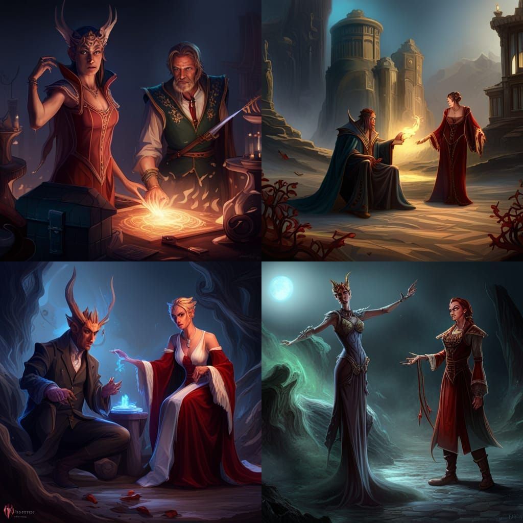 Dark Fantasy: Half-Elf Pact with a Devil