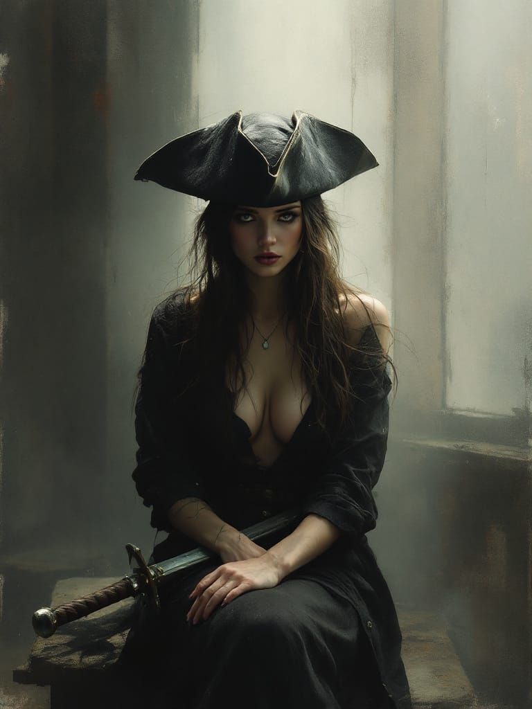 Pirate Portrait in Atmospheric Style