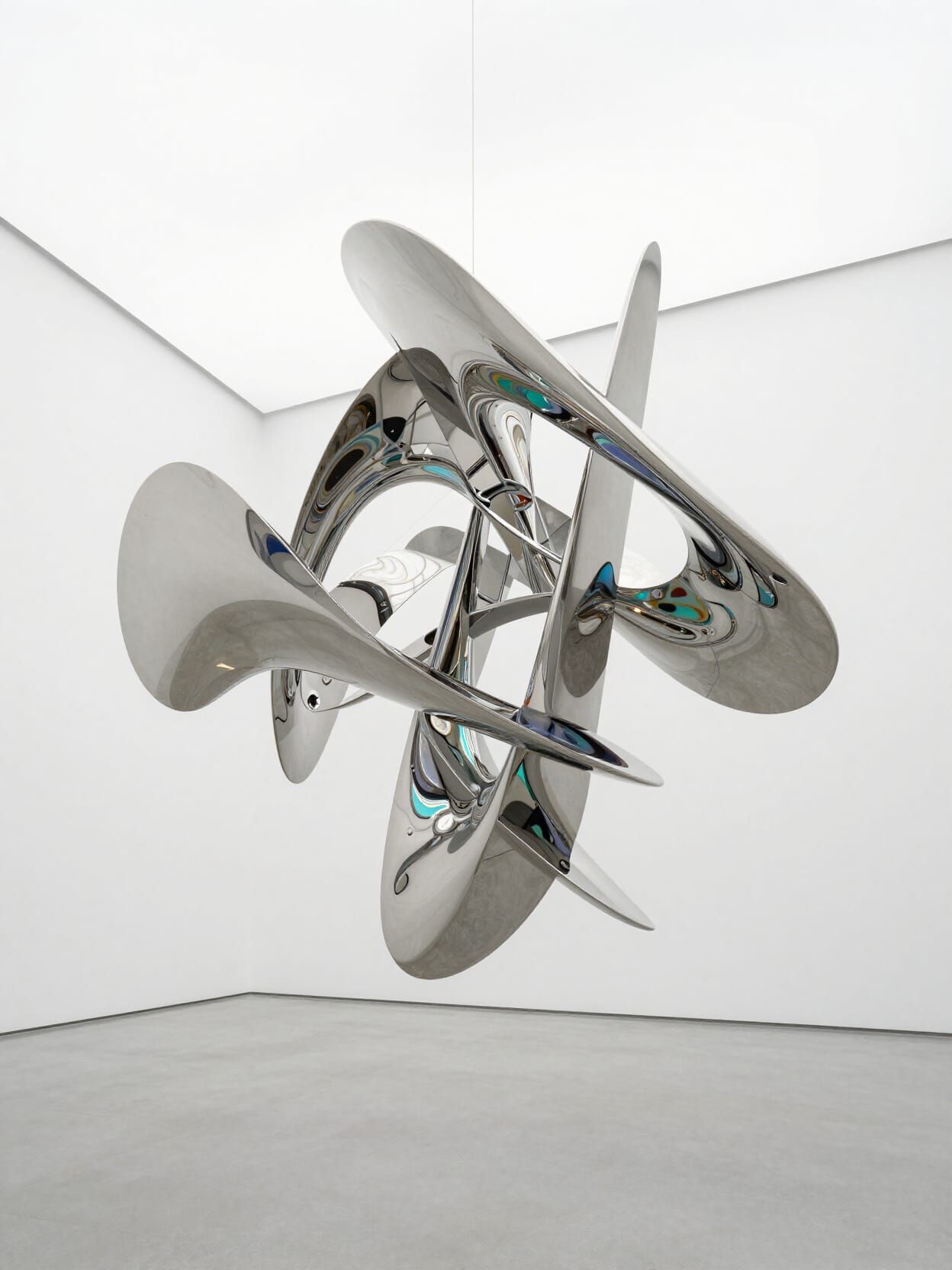 Masterpiece Kinetic Sculpture in Minimalist White Space