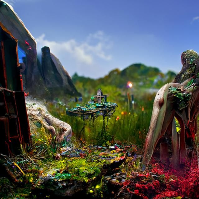 Extraterrestrial Civilization Ruins in Hyperrealistic Digita...