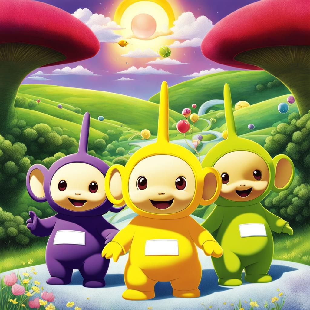 Teletubbies in Anime Key Visual Style