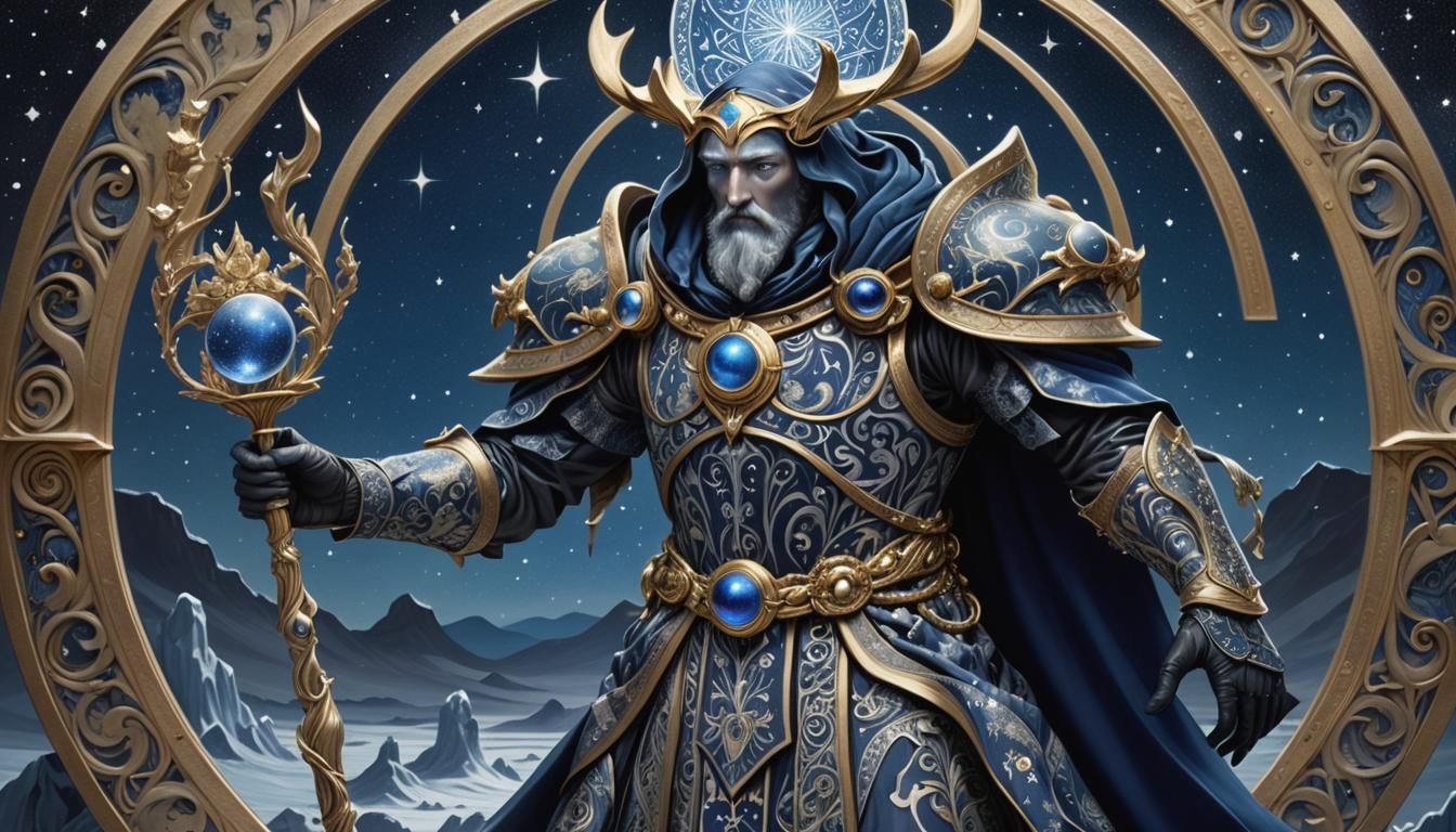 Pluto as Human in William Morris Style