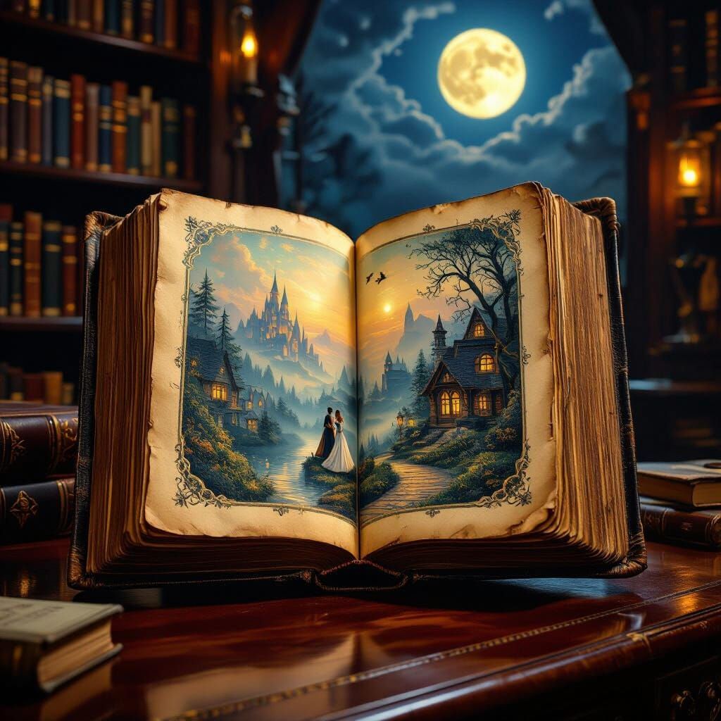Fairytale Book Displayed as Digital Art
