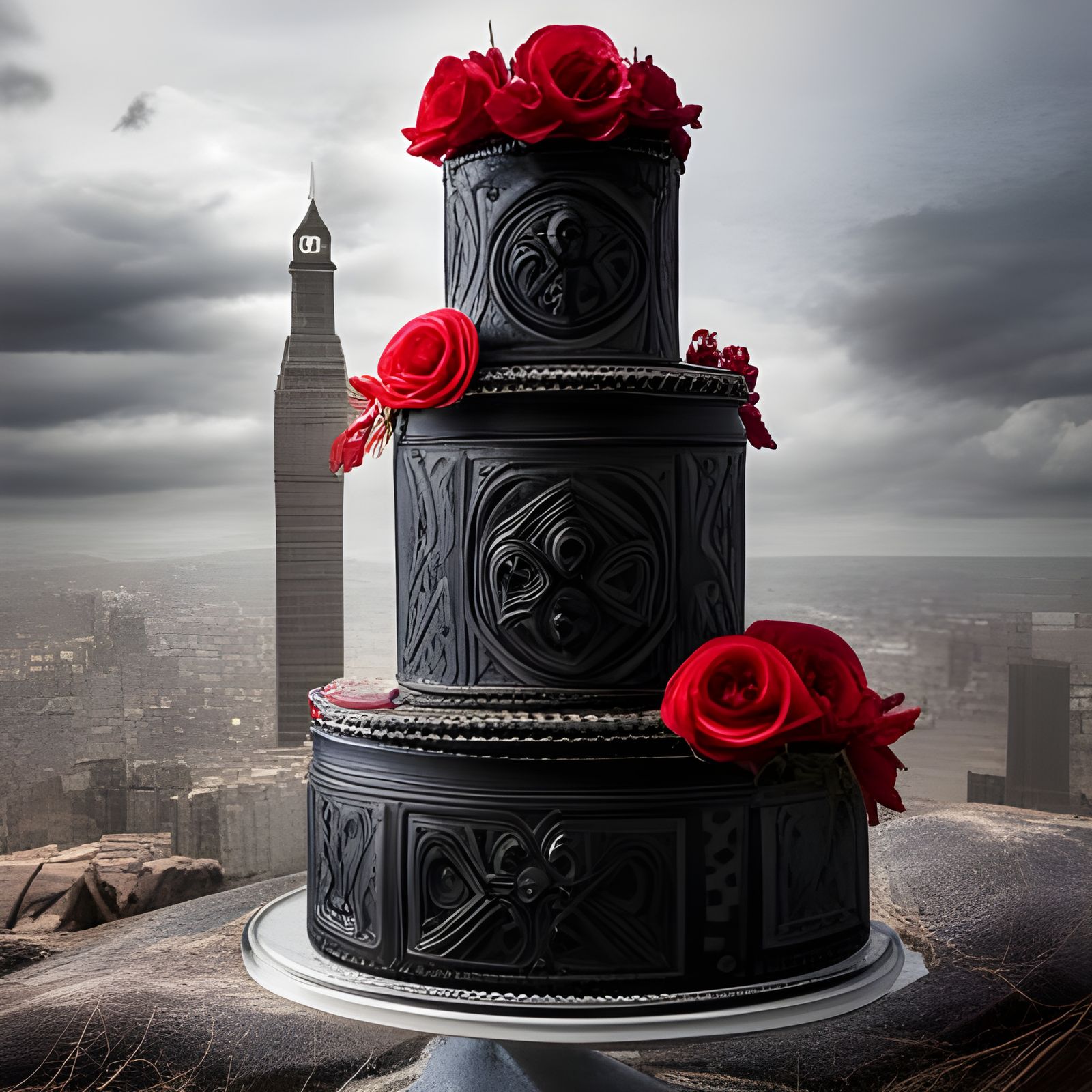 Gothic Vampire Wedding Cake Fit for Satan