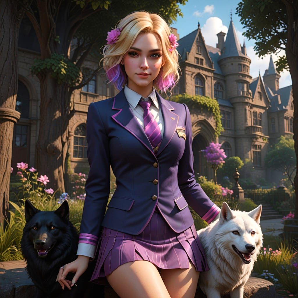 Enid Sinclair - Werewolf of Nevermore in Vibrant Cyberpunk S...