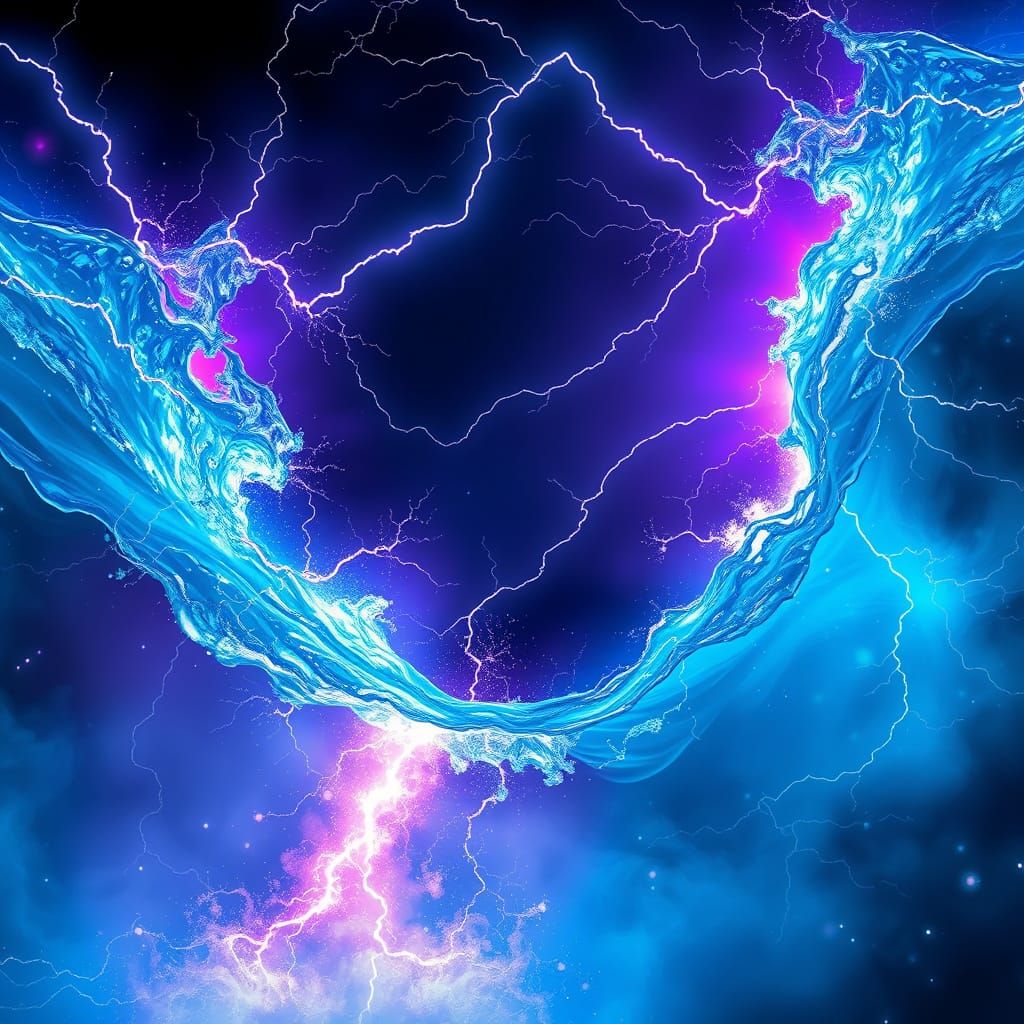 Electric Dreamscape: A Frenzied Union of Water and Electrici...