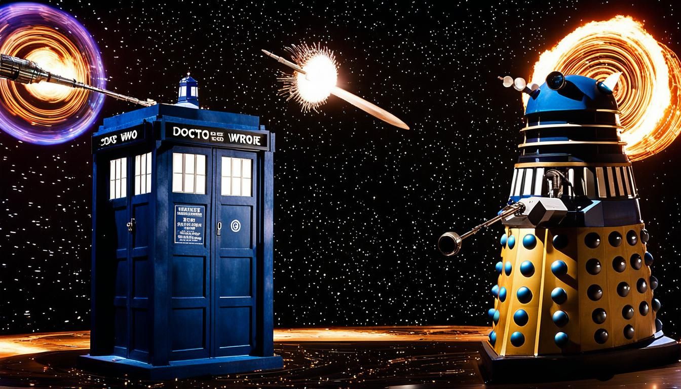 TARDIS and Tenth Doctor in Time Vortex