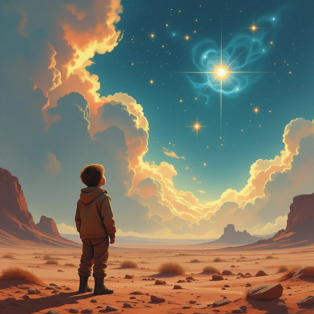 Alien Planet Gaze: Atmospheric Sci-Fi Landscape