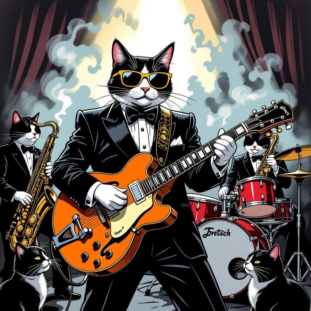 Cool Cat's Noir Blues Gig