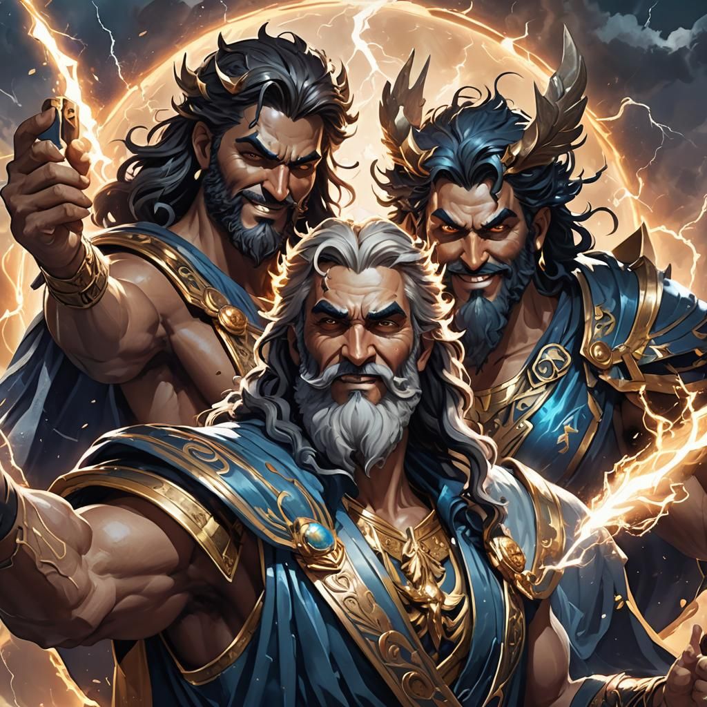 Zeus and Hades Take a Selfie Together