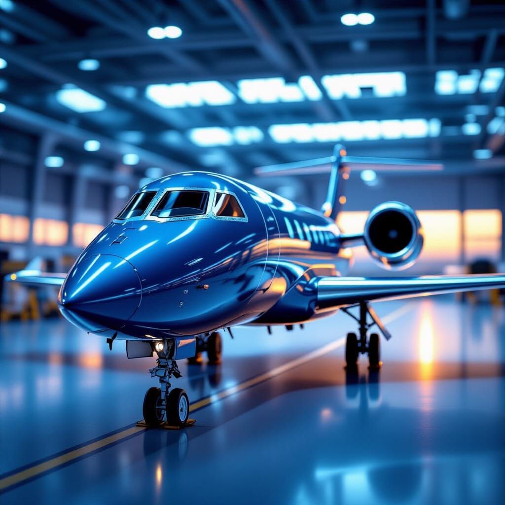 Futuristic Supersonic Airplane Portrait