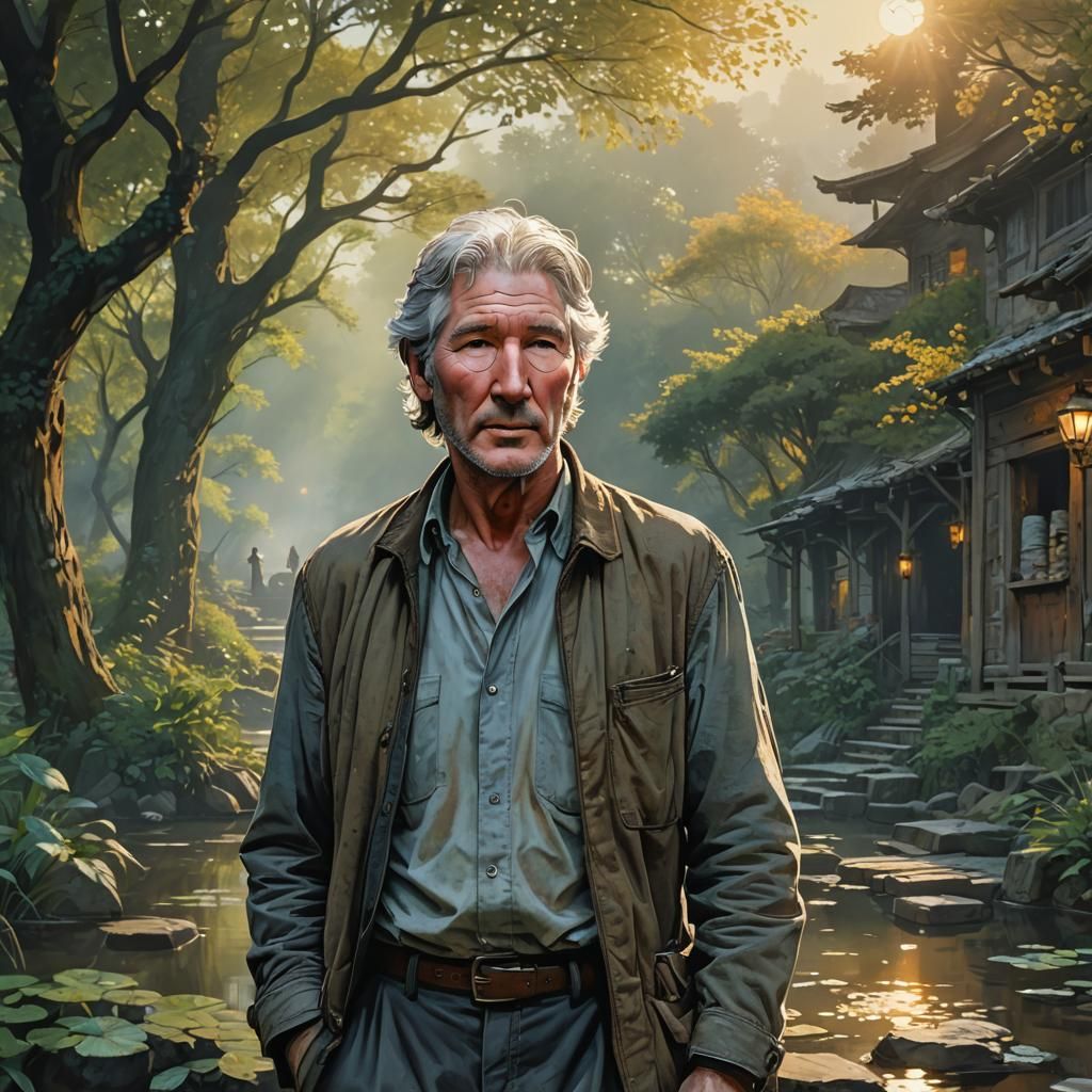 Richard Gere in Guérret Watercolor Concept Art