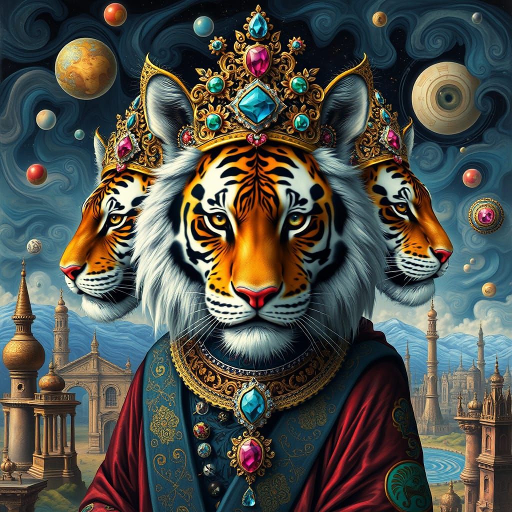 Mythical Creatures in Vibrant Dreamscapes