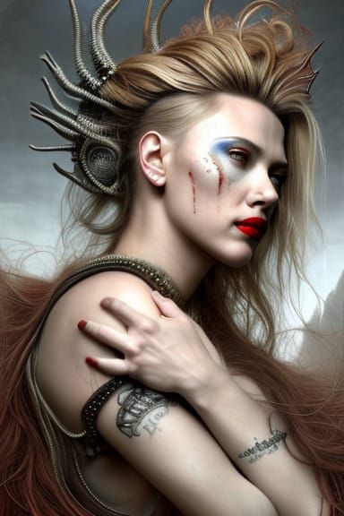 Beauty Warrior in Elven Armor, Hyperdetailed Portrait