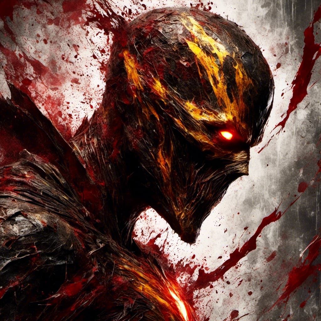 Reverse Flash in Macabre Anime Style