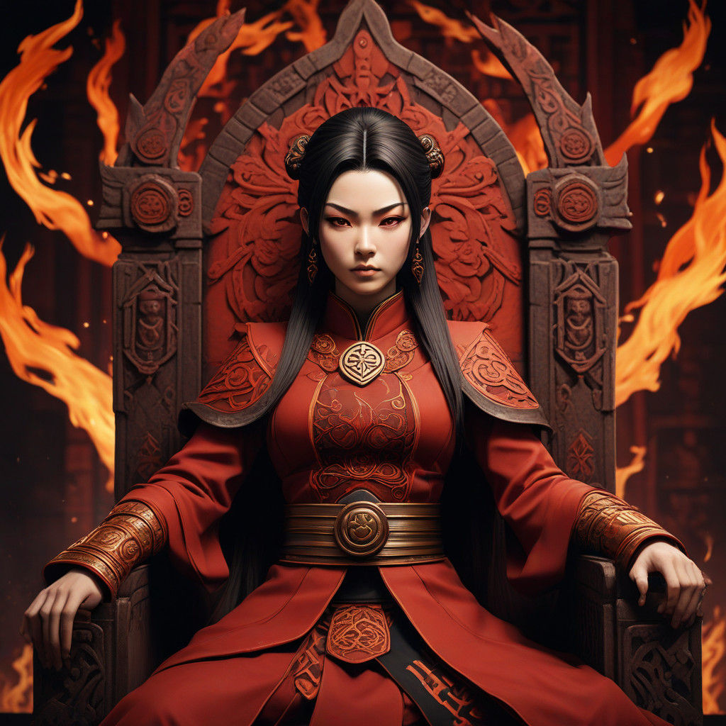 Cyberpunk-Inspired Anime Empress Azula Reigns Supreme