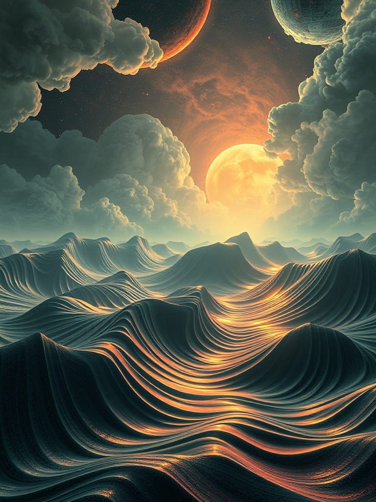 Distorted Dreamscapes in Cyberpunk Style