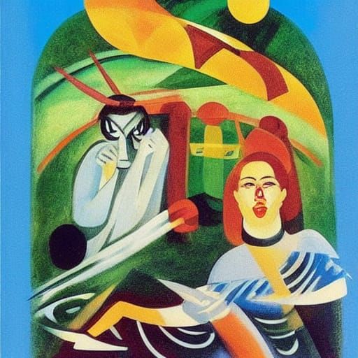 Beware the Jupiter Car Movie Poster in Saryan & Dix Style