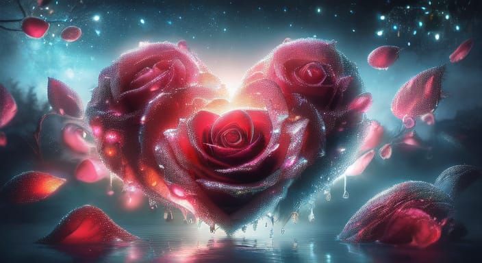 Icy Rose-Owl Hybrid in Oil Painting Style