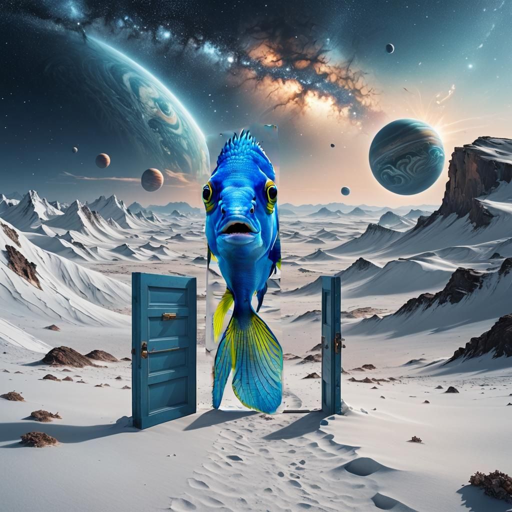 Aquarium with Blue Fish