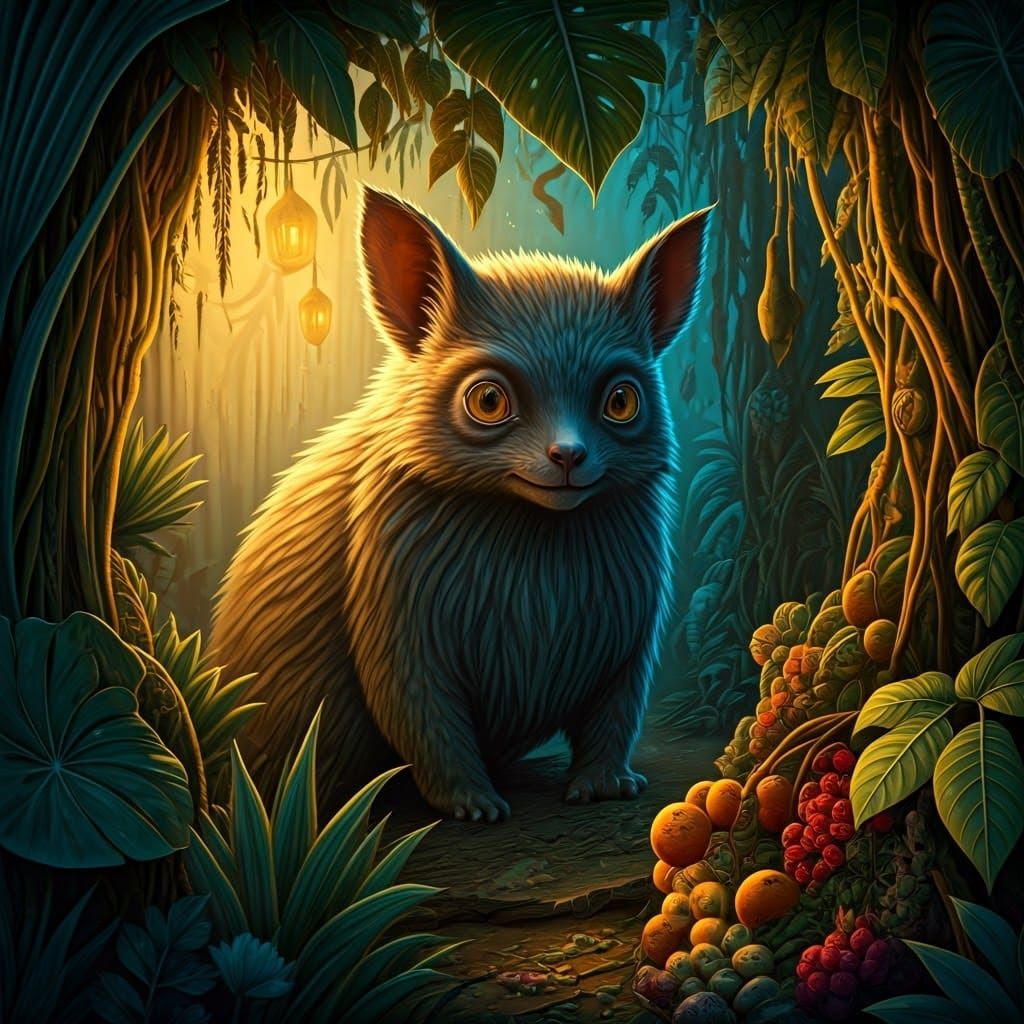 Whimsical Umpa in a Vibrant Latin Market