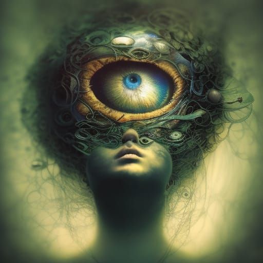 Surreal Sad Eyes in Photorealistic Style