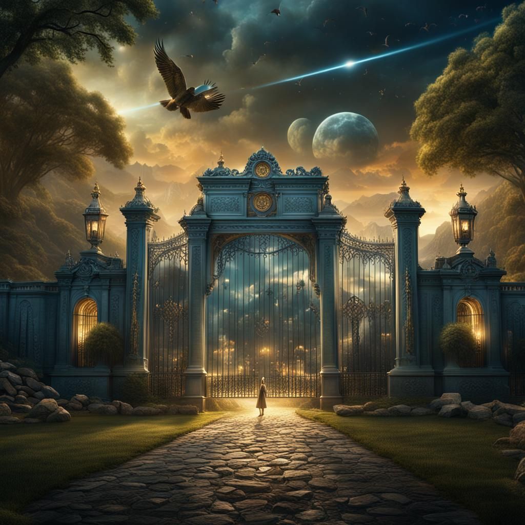 Graceland Gates in Digital Matte Painting Style