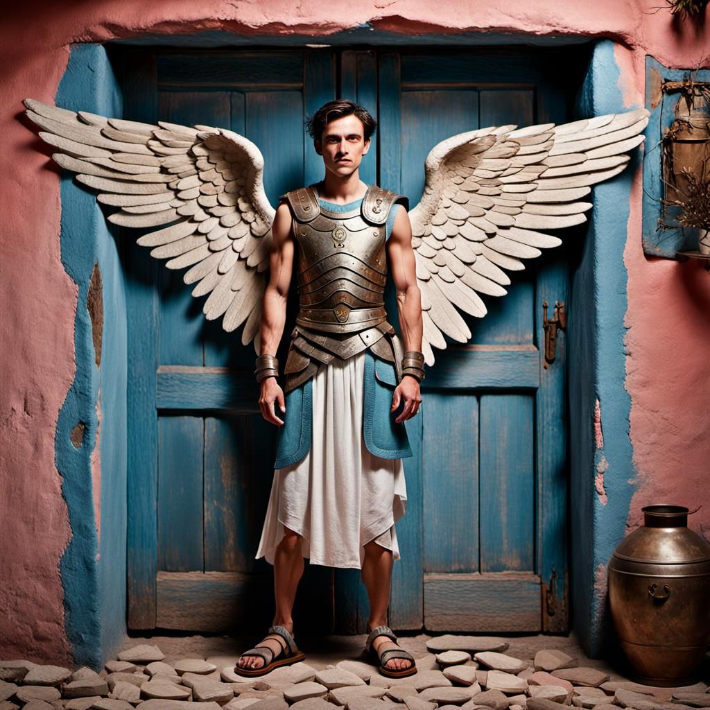 Androgynous Angel in Turkish House, Impasto Style