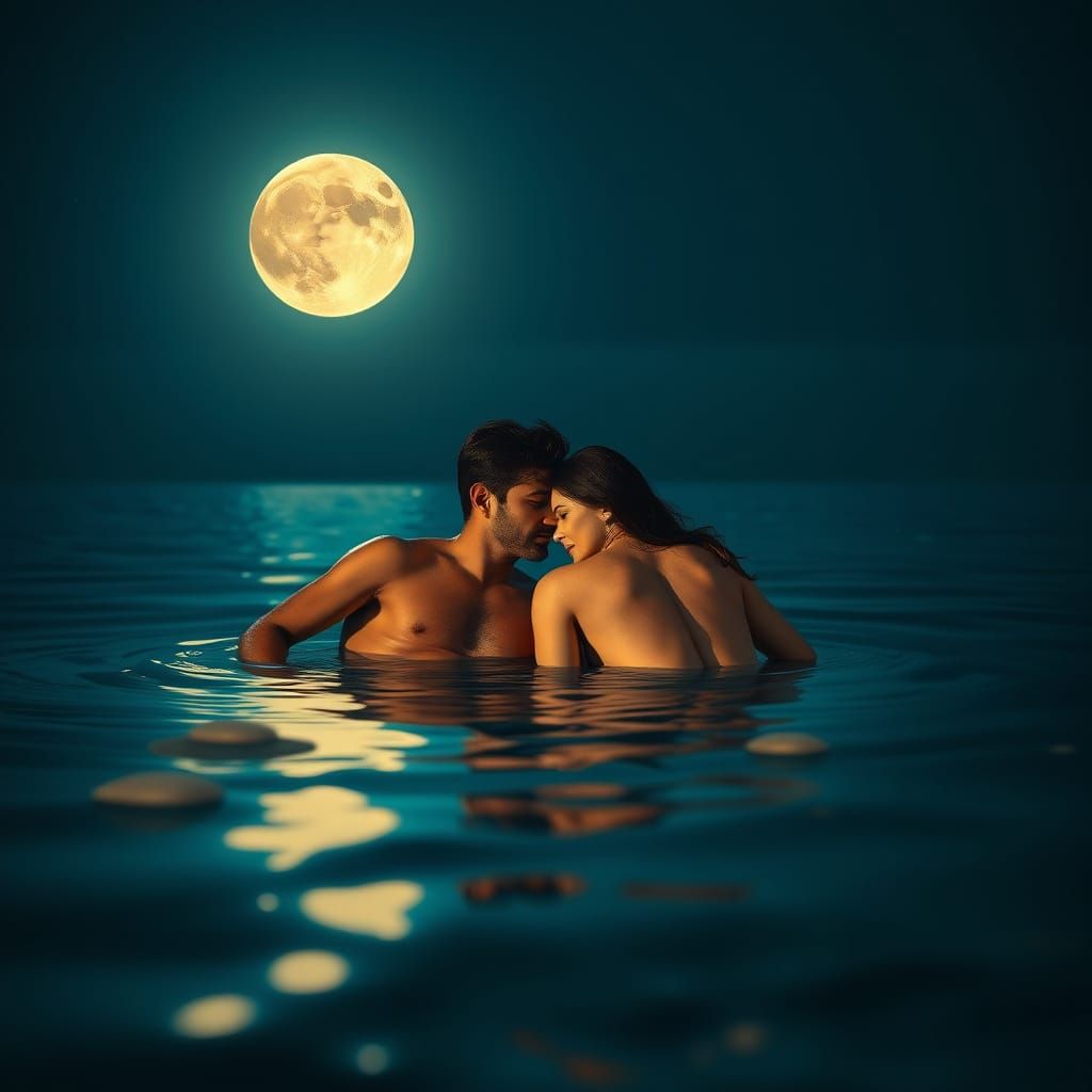 Surreal Moonlit Swim Inspired by Salvador Dali