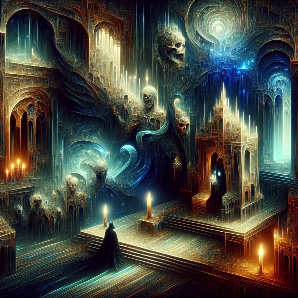 Necromantic King in Gothic Surreal Realm