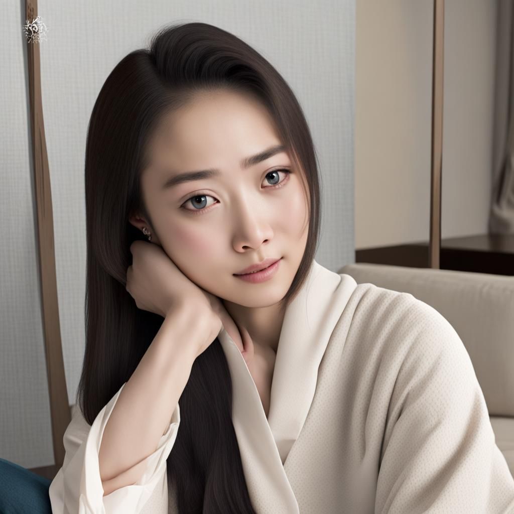 Vibrant Graffiti Art Portrait of a Taiwanese Girl