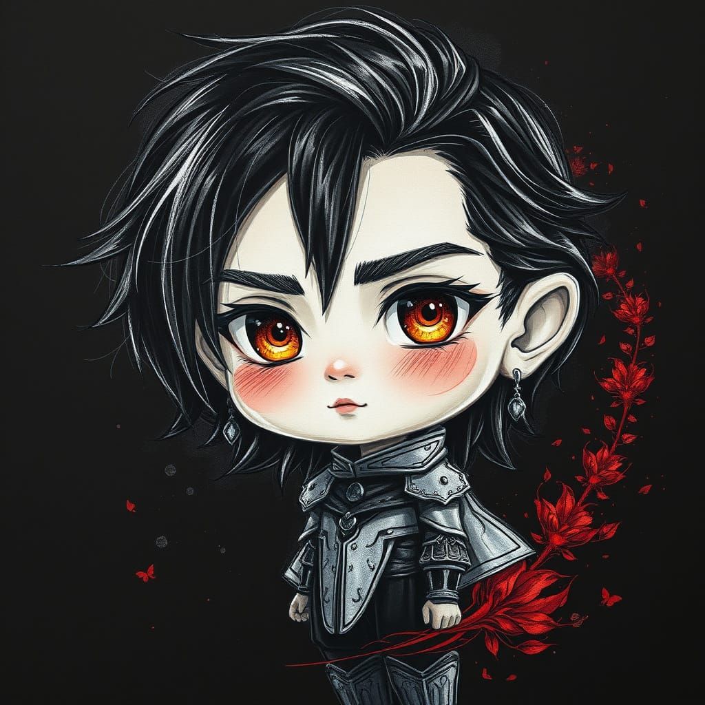 Chibi Realism Commission: Detailed Fantasy Portrait in Digit...