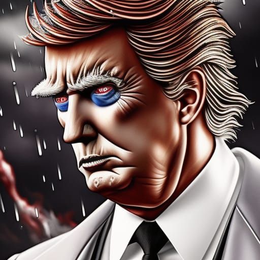 Vampire Trump Portrait in Unreal Engine Style