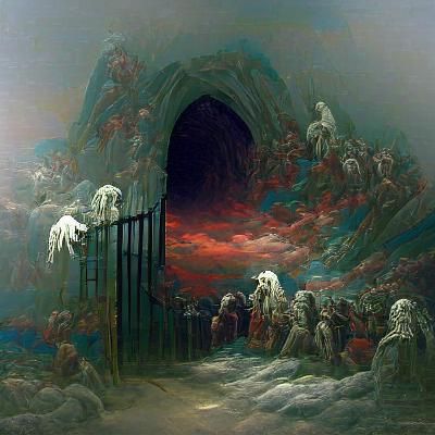 Heaven's Gate: Gothic Horror Illustration