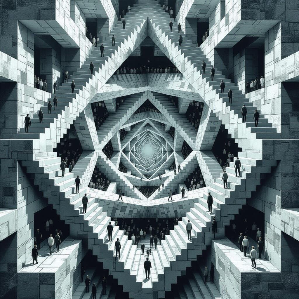 Impossible Staircase: An Escher-esque Optical Illusion