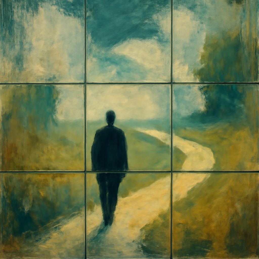 Acrylic Wash Painted on Glass Photoblocks - Who Knows?