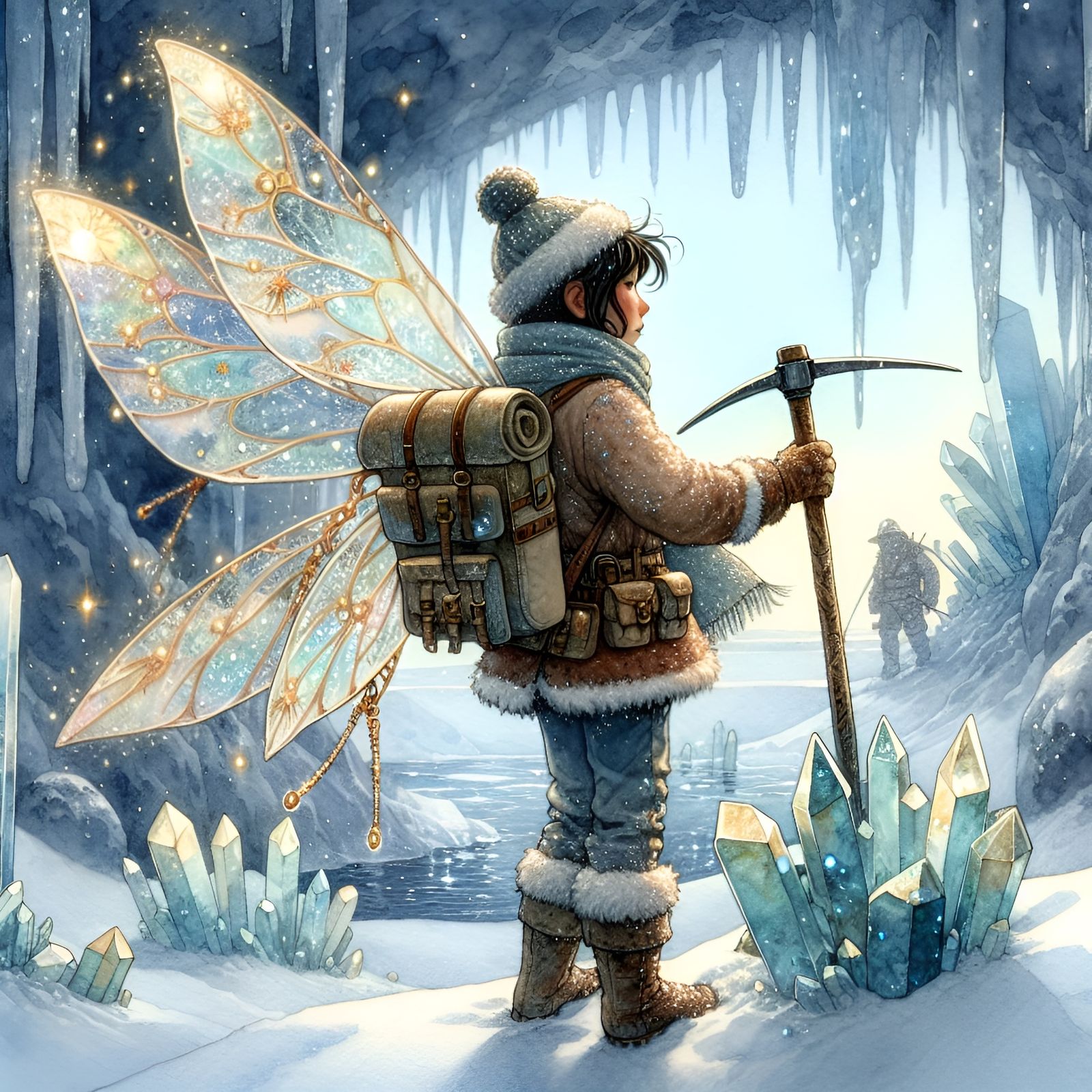 Frostpunk Fairy Explorer in Frozen Tundra