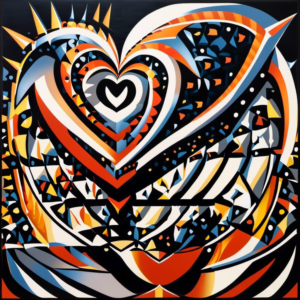 Surreal Dark Pop Art: Carrying Love