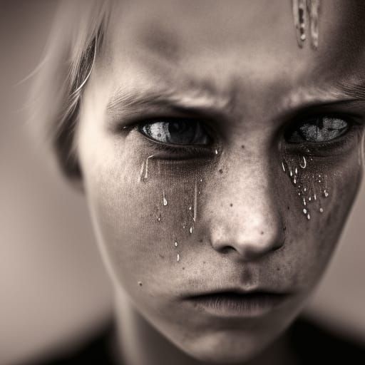 Crying Royalty Portrait in Alessio Albi Style