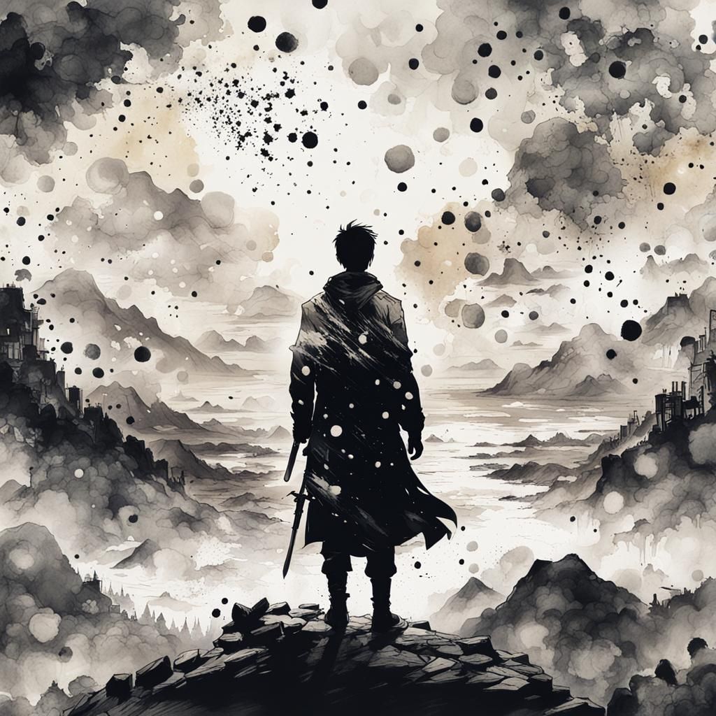 Ink Splotch Character in Motion