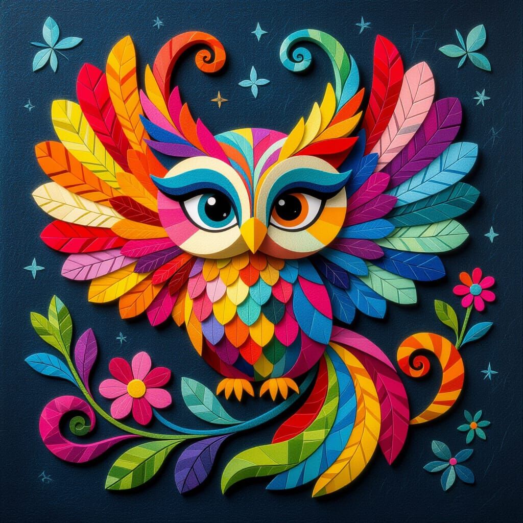 Fan animals made from colourful felt fabric. Amanda Sage spl...