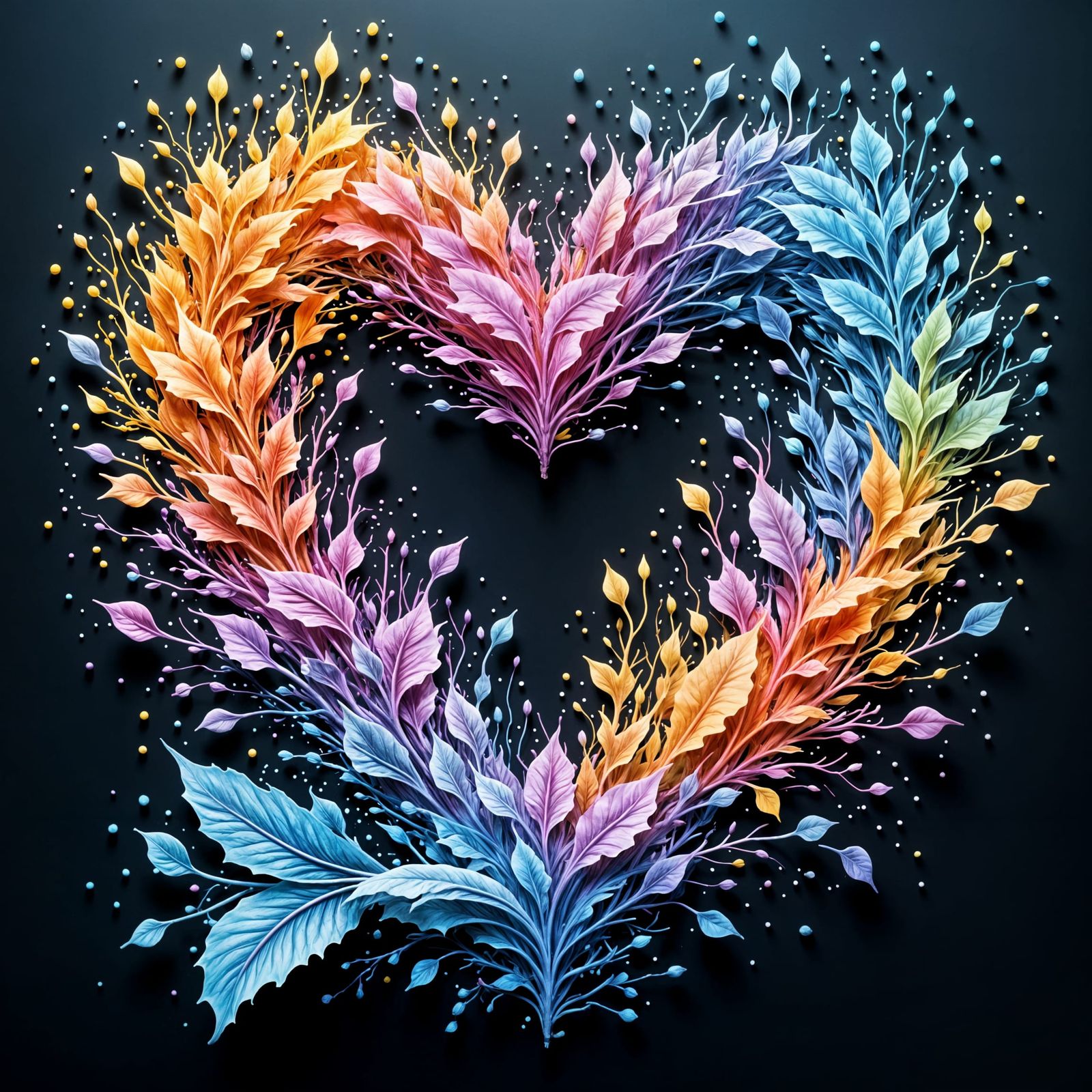 Ebullient Abstract Digital Art Creation