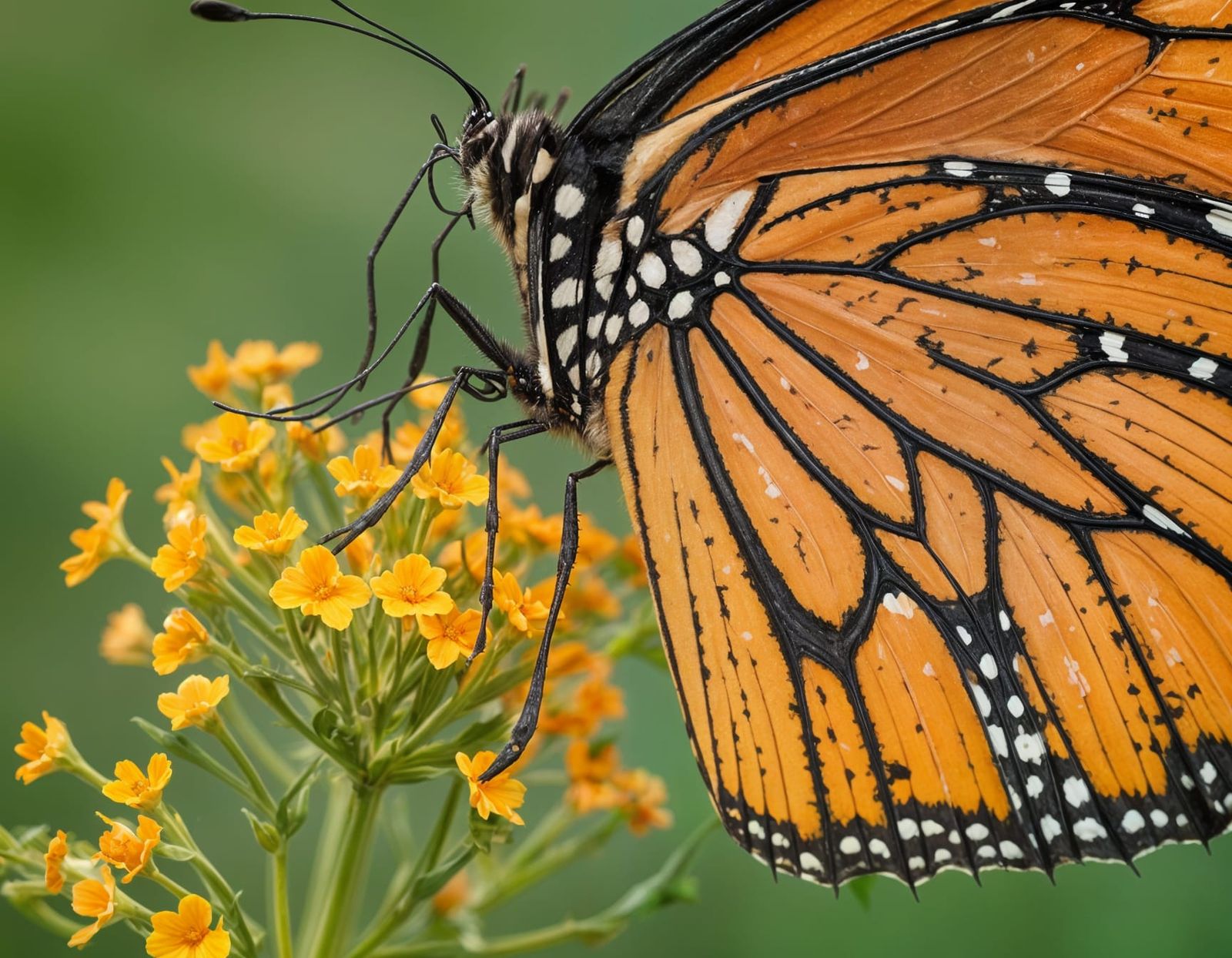Monarch Butterfly Wing Macro Photograph