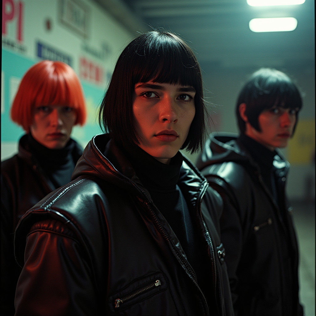 Cyberpunk Assassins in Gritty Urban Film Photography