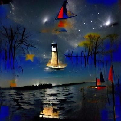 Coastal Lighthouse Beacon Illuminates Ocean