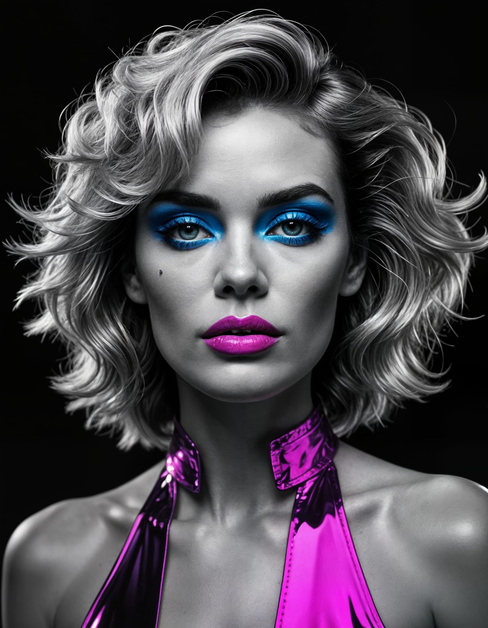 Glamorous Disco Woman in Pop Art Style