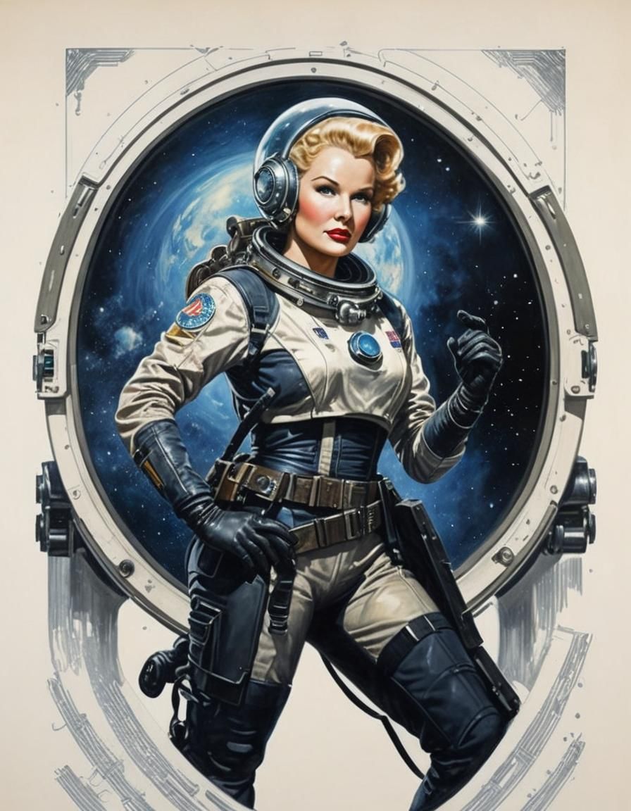 Virginia Mayo as Atompunk Space Explorer