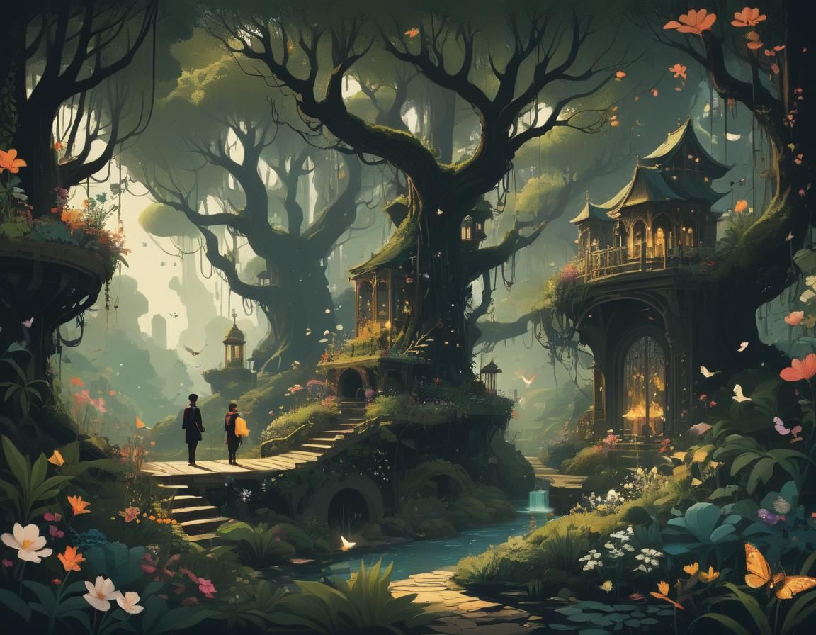 Enchanted Garden Illustration