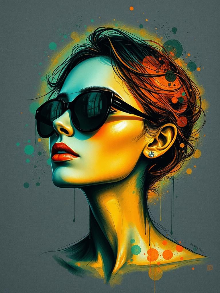 Minimalist Abstract Painting of a Woman in Light